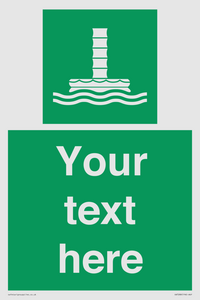 Custom sign safe condition Evacuation chute 